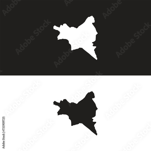 Paris et petite couronne map, Seine-Saint-Denis, France. Vector illustration.