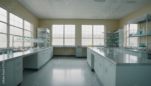 Empty chemisrty lab, oldstyle