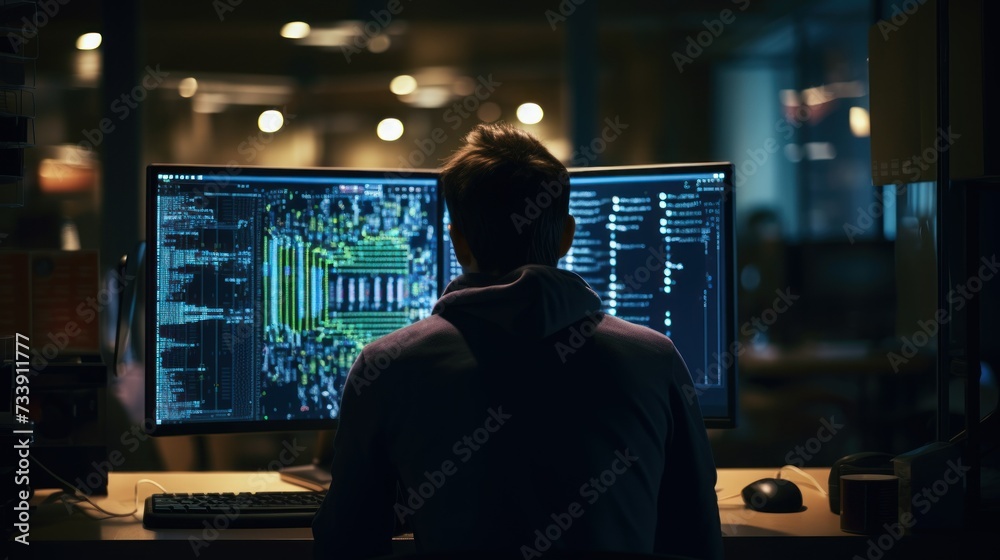 Programmers sit in front of the computer and write the source code and make changes to it Programmers sit in front of the computer and write the source code and make changes to it