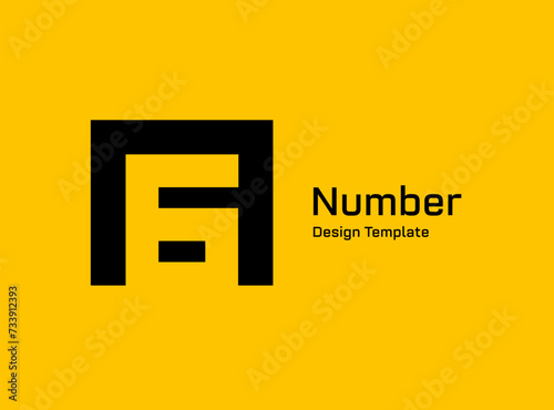 Number 6 logo icon design template elements