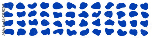 Amoeba blob, irregular shape vector illustration set photo