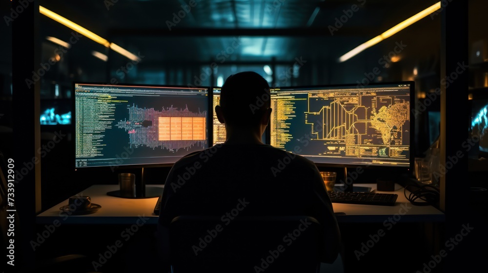 Programmers sit in front of the computer and write the source code and make changes to it Programmers sit in front of the computer and write the source code and make changes to it