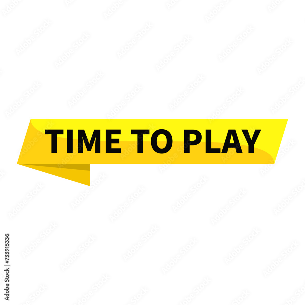 Time To Play Text In Yellow Ribbon Rectangle Shape For Promotion Advertising Business Marketing Social Media Information Announcement
Time To Play Text In Yellow Ribbon Rectangle Shape For Promotion Advertising Business Marketing Social Media Information Announcement