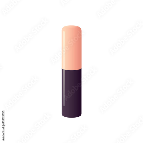 Cosmetic element of colorful set. This artwork highlight the charm of cosmetic beauty with a concealer on a pristine white background. Vector illustration.