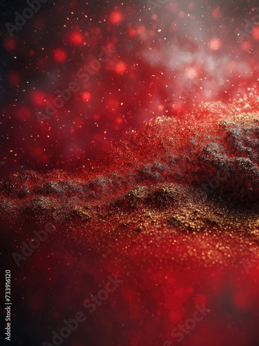 Red particles or glitter background