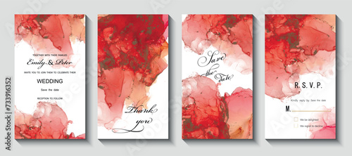 Modern creative design,  background marble texture. Wedding invitation.  Alcohol ink. Vector illustration.