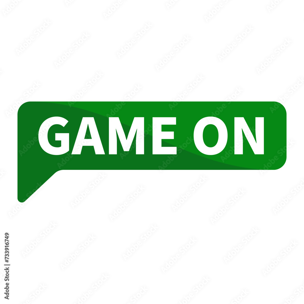 game on Text In Green Rectangle Shape For Promotion Business Marketing Social Media Information Announcement
game on Text In Green Rectangle Shape For Promotion Business Marketing Social Media Information Announcement