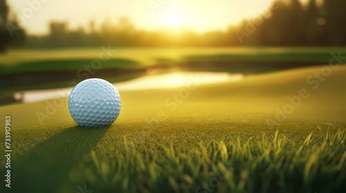 Golf ball with sport background design