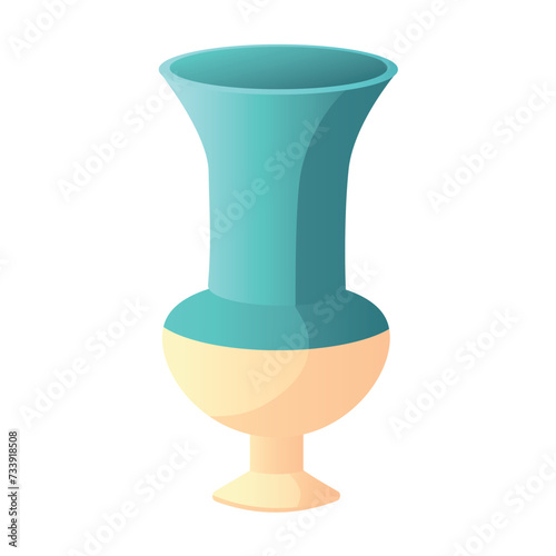 Antique furniture of colorful set. This cartoon rendition of an old-fashioned vase design, highlighted by intricate detailing and nostalgic elements. Vector illustration.
