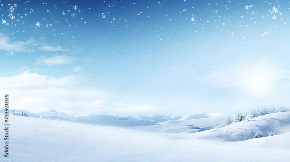Winter Wonderland Elegance,Blanketing Snowdrifts in Beautiful Christmas Background