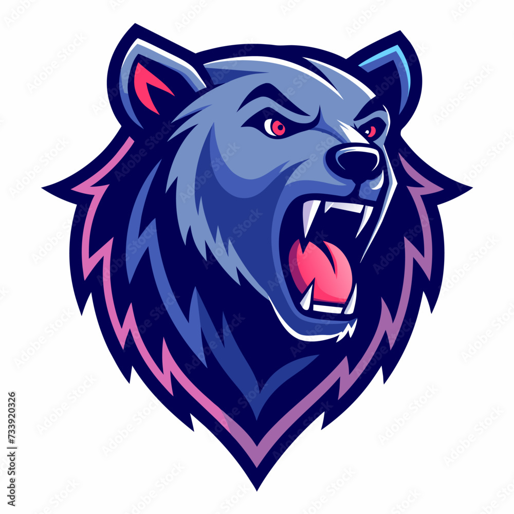 Obraz premium BEAR HEAD LOGO CREATED BY GENERATIVE AI