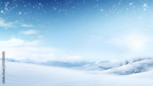 Winter Wonderland Elegance,Blanketing Snowdrifts in Beautiful Christmas Background © kin