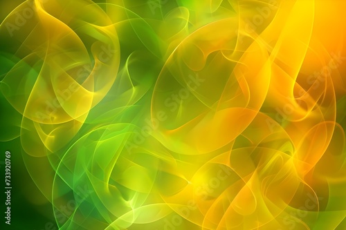 Yellow-green gradient, bright color, background, illustration, color pair, Generative AI