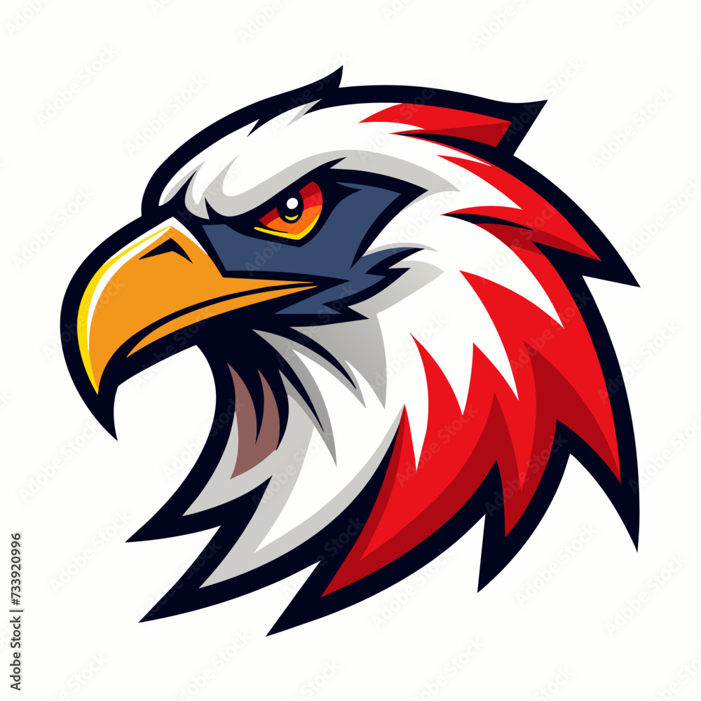 Obraz premium EAGLE HEAD LOGO CREATED BY GENERATIVE AI