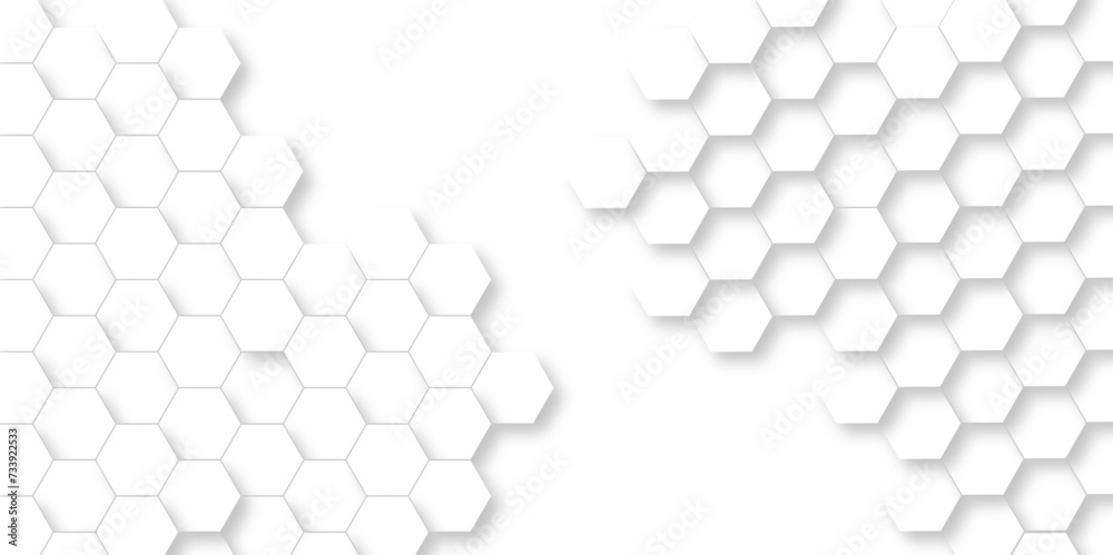 White Hexagonal Background. Luxury White Pattern. Vector Illustration. 3D Futuristic abstract honeycomb mosaic white background. geometric mesh cell texture. modern futuristic wallpaper. White Hexagonal Background. Luxury White Pattern. Vector Illustration. 3D Futuristic abstract honeycomb mosaic white background. geometric mesh cell texture. modern futuristic wallpaper.