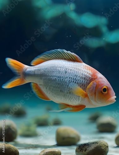 fish in water HD 8K wallpaper Stock Photographic Image Generative AI
