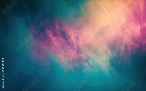Blue, Pink, and Yellow Background With Clouds