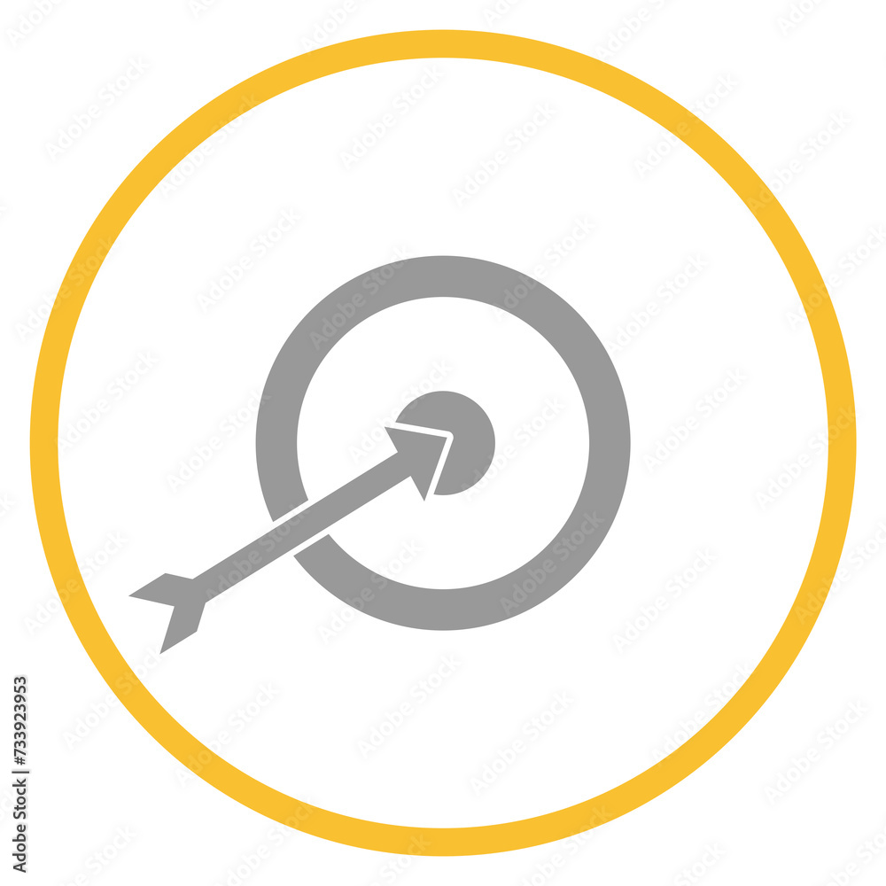Button grau orange mit Zielscheibe Icon: Erfolg Button grau orange mit Zielscheibe Icon: Erfolg