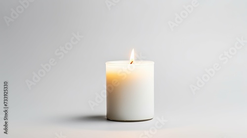 light candle white background