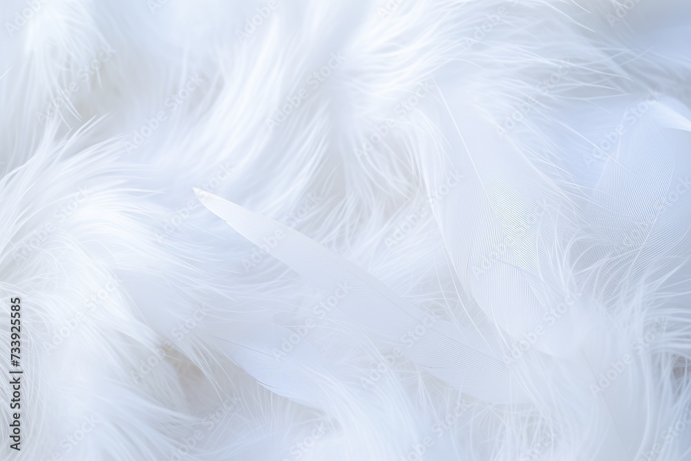 Closeup, white and feathers background for peace, white and feathers background for spirituality for God, religion and hope, Ai generated Closeup, white and feathers background for peace, white and feathers background for spirituality for God, religion and hope, Ai generated