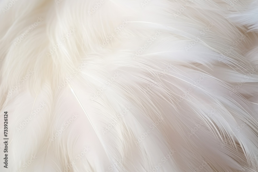 Fototapeta premium Feathers background for peace calm, Closeup, white and feathers background for spirituality for God, religion and hope, Ai generated