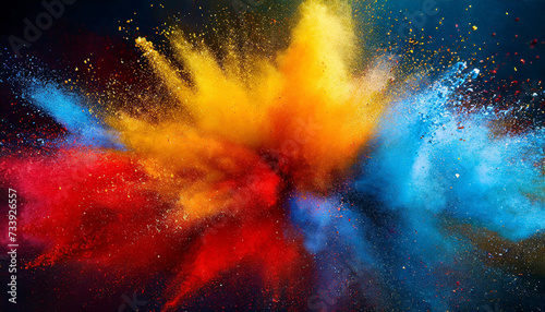 Naklejka multicolor dust explosion background