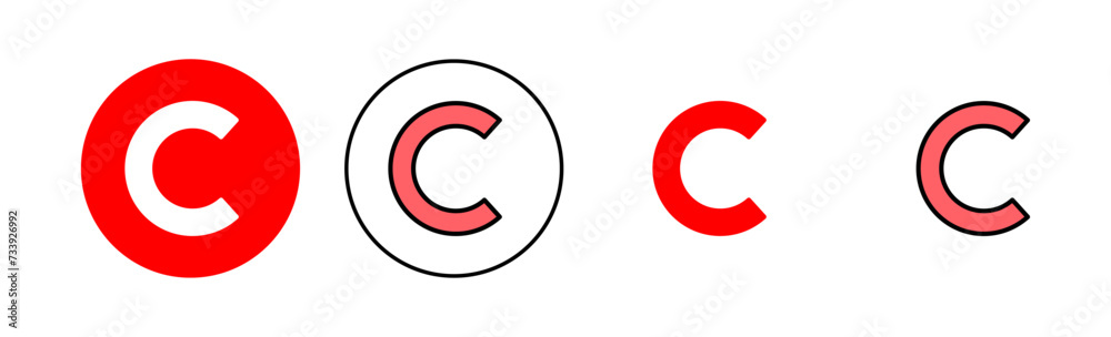 Copyright icon set illustration. copyright sign and symbol Copyright icon set illustration. copyright sign and symbol