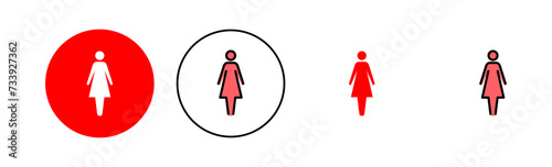 Female icon set illustration. woman sign and symbol