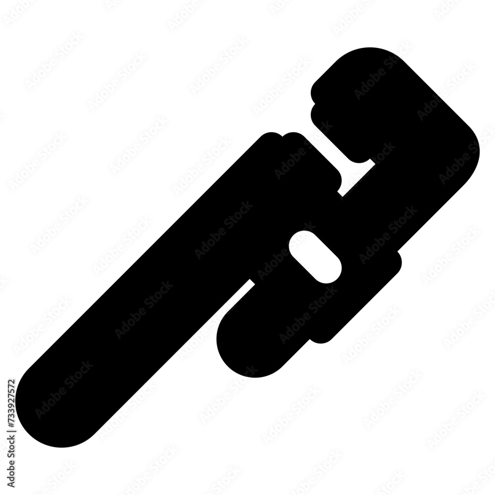 stillson wrench vector glyph icon stillson wrench vector glyph icon