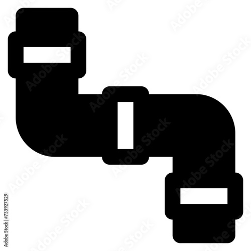 building tubes vector glyph icon