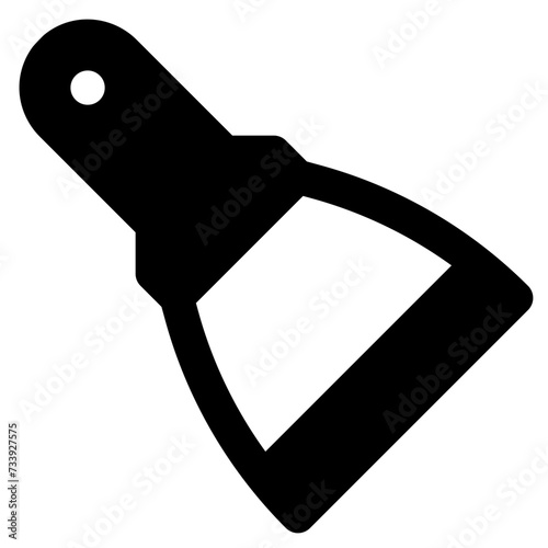 putty knife vector glyph icon