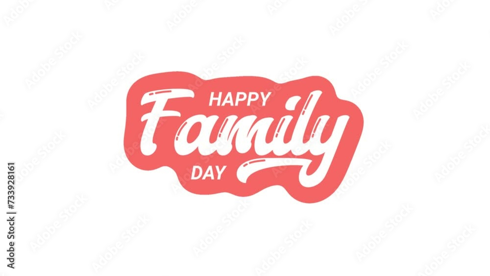Happy Family Day Text Animation,in white and pink color, 4K, Lettering Motion Graphic. Great for Family Day Celebrations Around the World. Alpha Channel Happy Family Day Text Animation,in white and pink color, 4K, Lettering Motion Graphic. Great for Family Day Celebrations Around the World. Alpha Channel