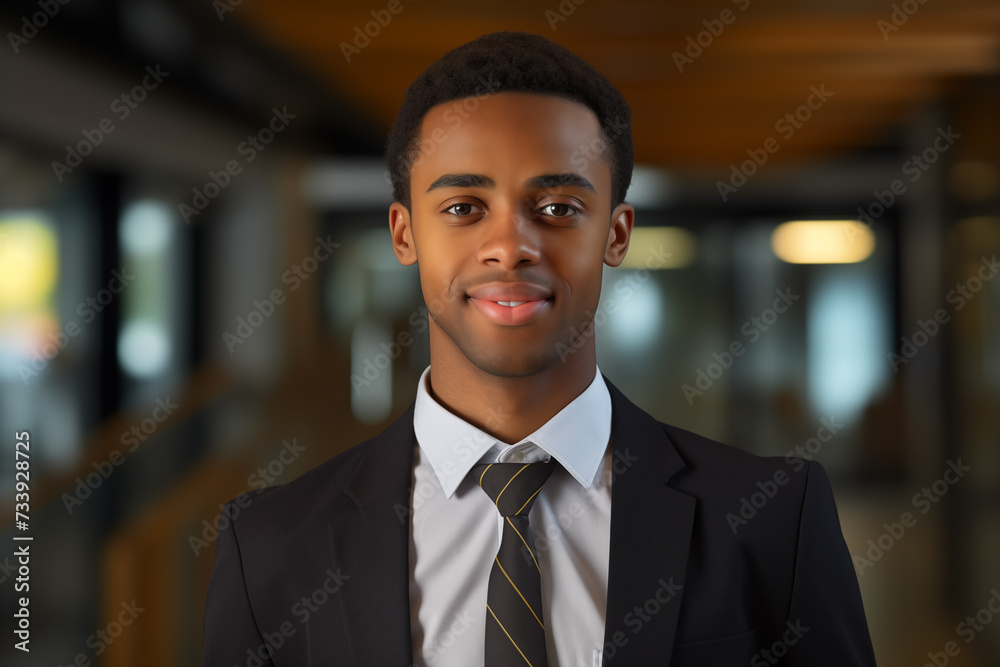 Young African American man in business uniform Young African American man in business uniform
