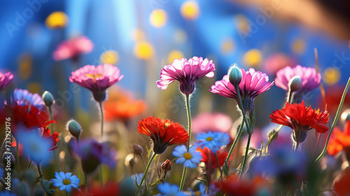 field of flowers high definition(hd) photographic creative image