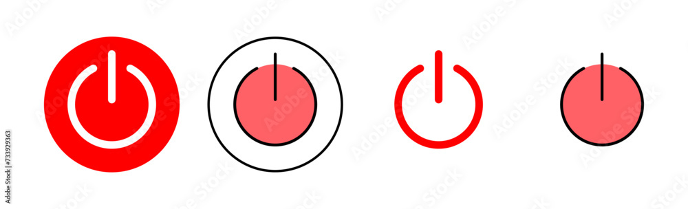 Power icon set illustration. Power Switch sign and symbol. Electric power Power icon set illustration. Power Switch sign and symbol. Electric power