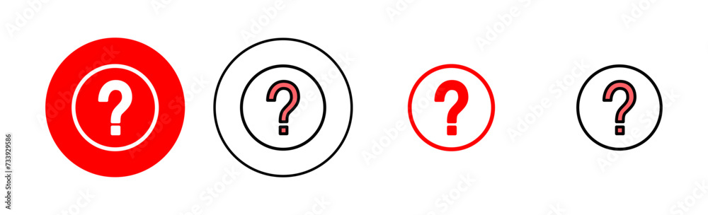 Question icon set illustration. question mark sign and symbol Question icon set illustration. question mark sign and symbol
