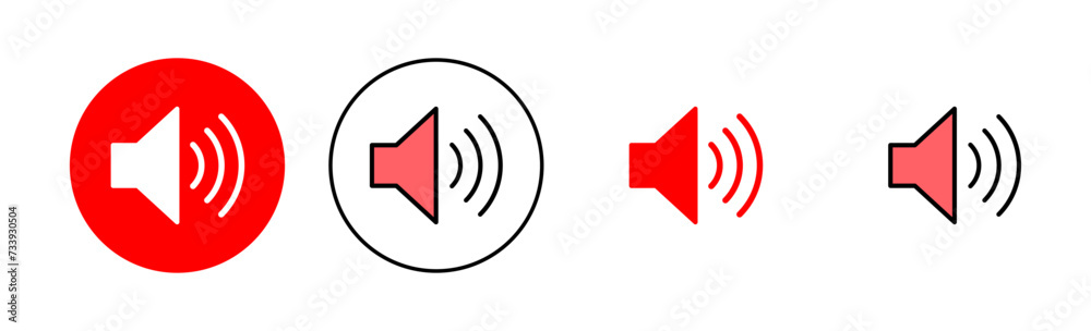 Speaker icon set illustration. volume sign and symbol. loudspeaker icon. sound symbol Speaker icon set illustration. volume sign and symbol. loudspeaker icon. sound symbol