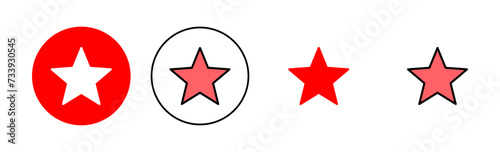 Star Icon set illustration. rating sign and symbol. favourite star icon