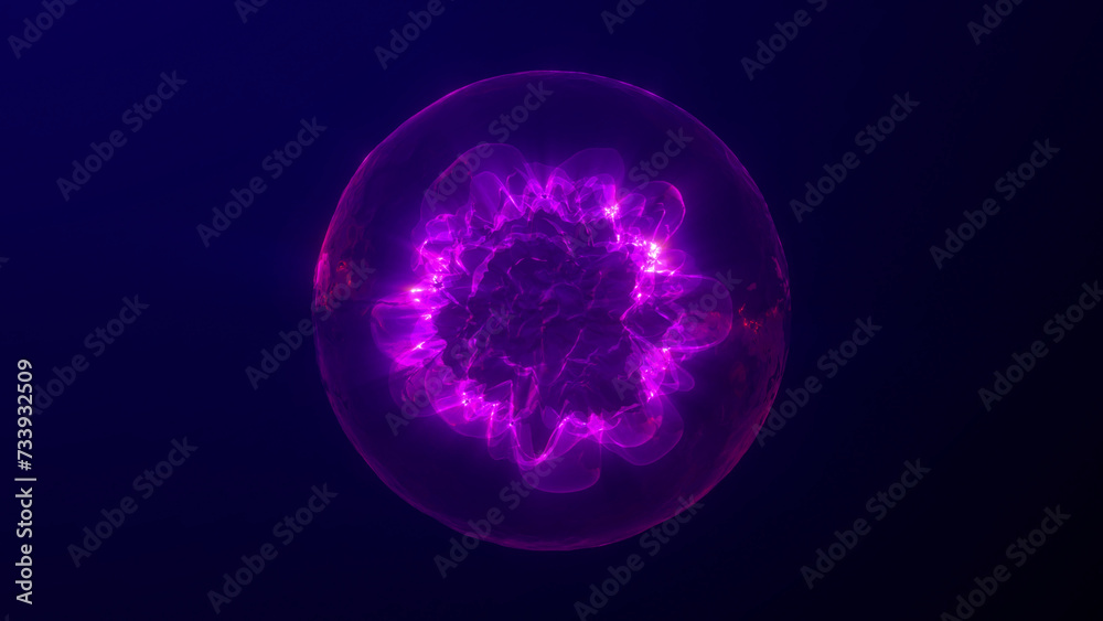 Abstract futuristic flowing purple plasma sphere with moving core, Abstract circle with smooth flowing texture, Magic ball, Neon sphere, Abstract background Abstract futuristic flowing purple plasma sphere with moving core, Abstract circle with smooth flowing texture, Magic ball, Neon sphere, Abstract background