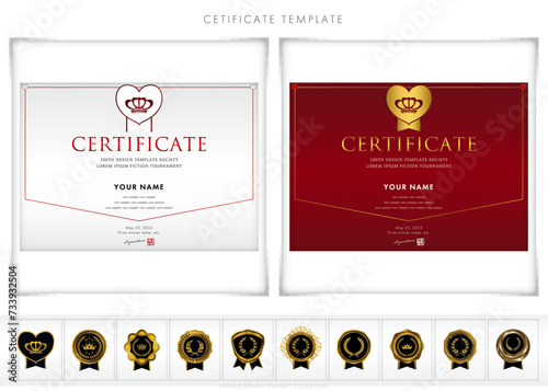 賞状１３１（横）certificate　award　表彰状　celebration