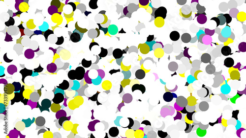 streamers and confetti dots abstract background 
