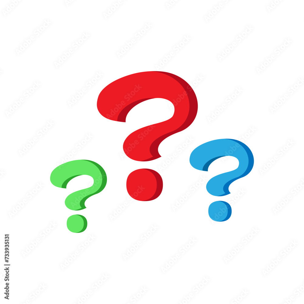 question symbol 1 vector design. asking symbol