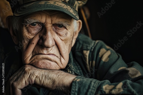 Alone with his thoughts, the old veteran reflected on his experiences.