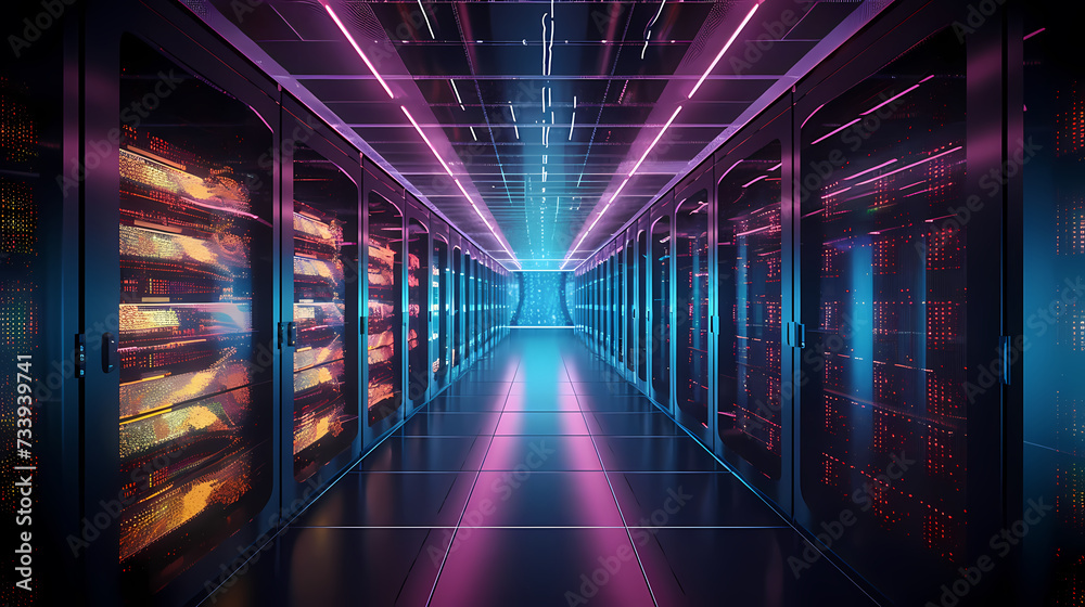 Fototapeta premium Data center server room
