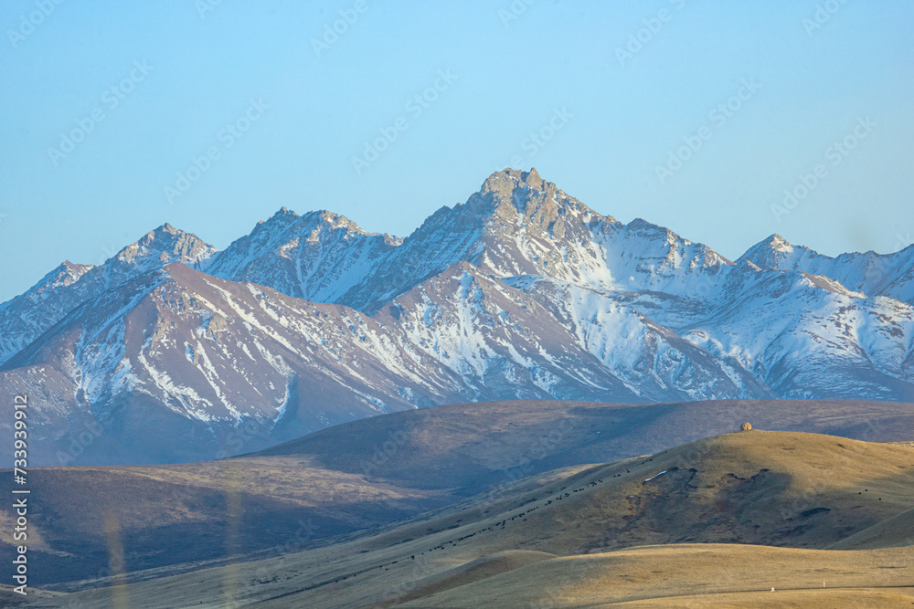 Shandan Military Horse Farm, Zhangye City, Gansu Province-Snowy Mountains and Pastures of Qilian Mountains