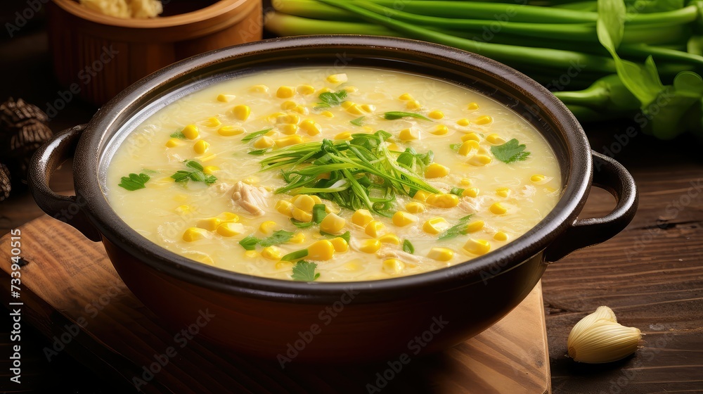 delicious chicken corn soup