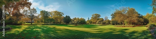 City park panorama, capturing the beauty of nature within an urban environment
