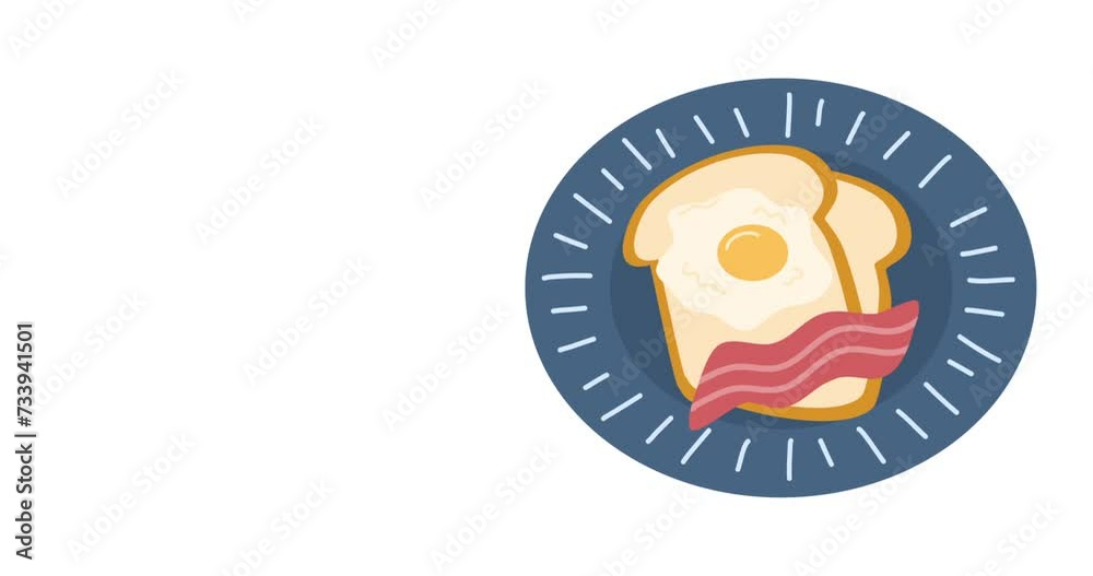 animation healthy breakfast meals. illustration animation healthy breakfast meals. illustration