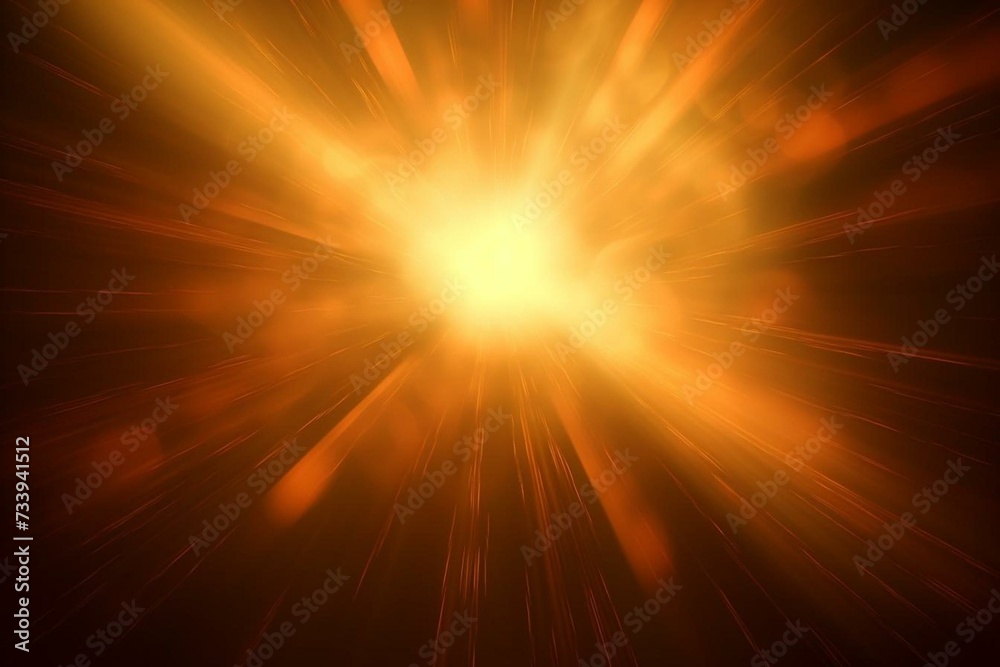 A radiant sunlight overlay with beams in png format, user-friendly. Generative AI