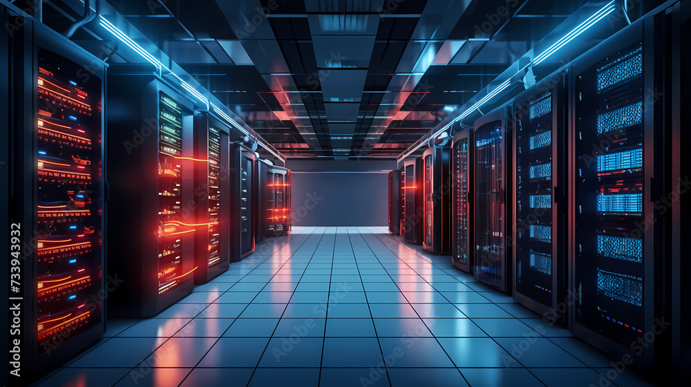 Fototapeta premium Data center server room